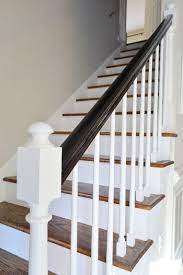 How To Install A Stair Runner Yourself Young House Love Stair Railing Makeover Painted Stair Railings House