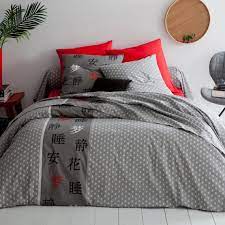 Dormez confortablement grâce à nos housses de couette et douillettes tendance pour la chambre des maîtres, la chambre d'invités et la chambre d'enfants. Housse De Couette Coton Imprime Chinoiserie Gris 3 Suisses