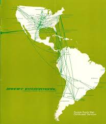 Cuantas Veces Viaje En Braniff Transportation Poster Route Map Vintage Airlines