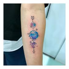 That is so great that we've found this drawn watercolor planet tattoo by michalis kirtatas. Watercolor Planets Tattoos Body Tattoos Planet Tattoos