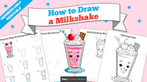 Sweet treat, cold drink with a cherry on top. How To Draw A Milkshake Really Easy Drawing Tutorial