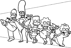 Nice Dance The Simpsons Family Coloring Page Family Coloring Pages Coloring Pages Bee Coloring Pages