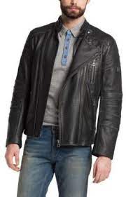 645 Hugo Boss Jakim Leather Biker Jacket 42r Black Black Leather Biker Jacket Leather Jacket Men Biker Jacket