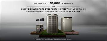 No payments, no interest financing. Lennox Spring 2020 Rebate Financing Offers Hvac Services Lorton Airplus Heating Cooling