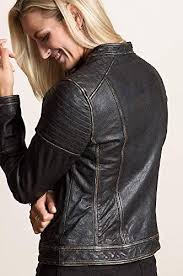 Overland Sheepskin Co Chelsea Lambskin Leather Moto Jacket At Amazon Women S Coats Shop By E9 Leather Moto Jacket Leather Moto Moto Jacket