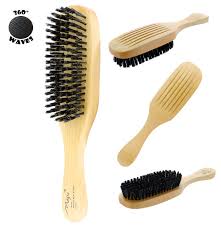 1pc wooden hair comb wig brush natural bristle hairbrush massage comb wooden handle salon barber hair brush styli jllrgn. Reinforced Boar Bristle Soft Wave Brush Wood Handle Hair Men Magic No 7719 New Wave Brush Boar Bristle Boar Bristle Hair Brush
