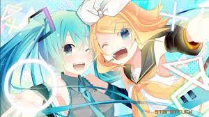 Hatsune Miku Rin Kagamine Online Game Addicts Sprechchor Anime Wallpaper Anime Vocaloid