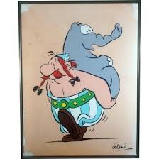 Otto Waalkes Obelix Leinwand Ottowaalkes Ottobilder Leinwandbild Limitiert Handsigniert Obelix Galeriehunold Otto Bilder Leinwand Graphik
