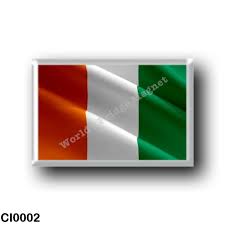 The flag of ivory coast (french: Ci Flag Waving Ivory Coast World S Fridge Magnet