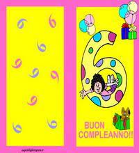Biglietti Di Auguri Per 6 Anni Auguri Di Compleanno Biglietti Di Auguri Compleanno