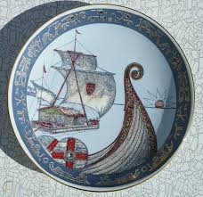 A nord di me stesso (2002). Stavangerflint Norge Pa Langs Porcelain Plate 6 Beromte Farkoster Jonas Hinna 1815207596