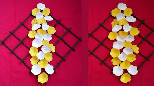 Diy Wall Decoration Idea How To Make Most Beautiful Origami Flower Paper Flower Wall Origami Flowers Hanging Flower Wall