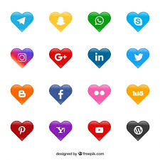 Free Vector Social Network Logos Heart Shaped Use our free logo maker to browse thousands of logo designs created by expert graphic designers for professionals like you. social network logos heart shaped
