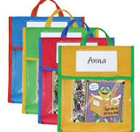 Amazon.com: Mewise Bolsas para libros para estudiantes, bolsas para libros  de aula con bolsillos para etiquetas de nombre, juego de 4 : Productos de  ...