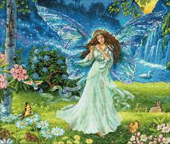 Identify which dimensions cross stitch is best. Dimensions Gold Collection Counted Cross Stitch Kit 14 X12 Spring Fairy 16 Count Walmart Com Walmart Com