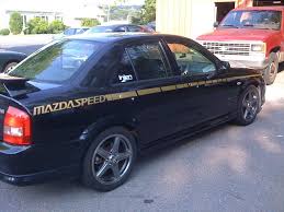 Mazda Protege After Tuning Bigwheels Mazda Protege Tuning Japanese Stickers Mazda Protege Japanese Domestic Market Mazda