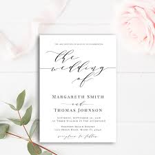Editable Wedding Invitation Template Simple Rustic Wedding Etsy Western Wedding Invitations Wedding Invitation Templates Modern Wedding Invitation Wording