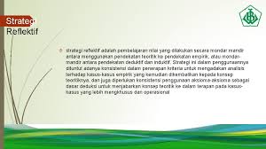 Menjalankan tugas dengan penuh tanggungjawab. Internalisasi Nilainilai Islam Dalam Proses Pembelajaran Oleh Nuridin
