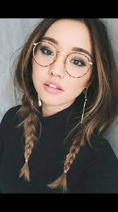 The Nerdy Glasses And Cute Pigtails Nerdy Glasses Nerdy Makeup Dark Eye Makeup