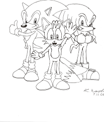 Sonic the hedgehog coloring pages (120 pieces). Sonic Tails And Knuckles By Sonikku88 On Deviantart