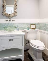 In a small space, you can use bright, bold colors and patterns that might be overwhelming in a larger. Sc Homes Coastal Bathroom Decor Bathroom Design Decor Half Bath Remodel