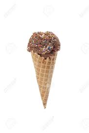Ice cream cone with sprinkles. Yummy Cone Of Chocolate Ice Cream With Sprinkles Stock Photo Picture And Royalty Free Image Image 17258129