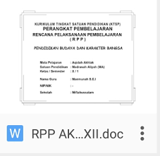 Pilihlah jawaban a, b, c, atau d yang kalian anggap paling benar ! Rpp Akidah Akhlak Kelas X Xi Dan Xii Kurikulum 2013 Home