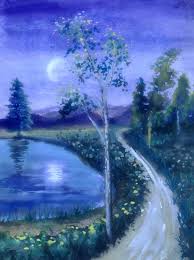 Lukisan dan gambar pemandangan alam yang sangat menginspirasi. Halaman Download Gambar Pemandangan Malam Lukisan Tangan Lukisan Cat Air Lata