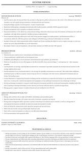 Increase your chances on getting hired with a professional resume. Program Officer Resume Sample Mintresume