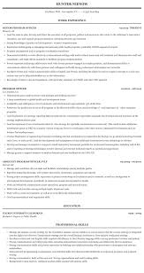 The best resume sample for your job application. Program Officer Resume Sample Mintresume
