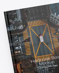 Hardcover Book W Textured Cover Mockup In Stationery Mockups On Yellow Images Object Mockups
