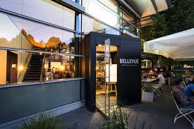 Bellevue Cafe Restaurant Bar Interior Design Studio Yaya Jacob Mayer Voigt Eingang Terrasse Restaurant Bar Restaurant Rund Ums Haus