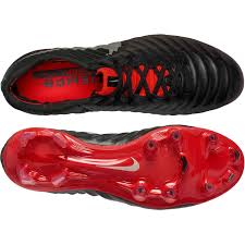 Nike Tiempo Legend 7 Elite Fg Black Metallic Silver Light Crimson Soccer Master