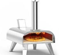 BIG HORN OUTDOORS 12" Multi-Fuel Outdoor Pizza Oven – 3-in-1 Wood-Fired,  Gas & Electric Compatible, Pellet Pizza Oven Portable Pizza Maker for ...