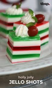 Holly Jolly Jello Shots Recipe Jello Shot Recipes Holiday Cooking Christmas Jello Shots