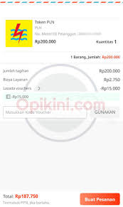 Cara Membeli Token Listrik Di Lazada Mudah Dan Murah Opikini