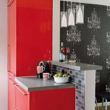 red modern kitchen wallpaper