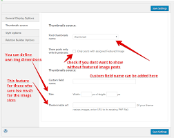 There's no setting in the wordpress admin dashboard to do this. Related Posts Thumbnails Plugin Documentation Wpbrigade