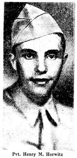 Soldiers from New York: Jewish Soldiers in The New York Times, in World War  Two: Private Henry M. Horwitz (March 26, 1945)