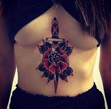 Pin By Mandy On Tattoos Traditional Sternum Tattoo Tattoos Stomach Tattoos