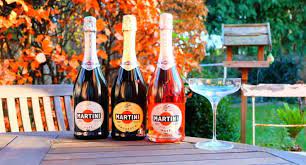 Martini Range Of Sparkling Wines Asti Rose And Prosecco Doc Glass Of Bubbly
