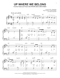 More an officer and a gentleman sheet music. Up Where We Belong Easy Piano Print Sheet Music Now