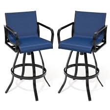Crestlive Outdoor Swivel Bar Stools Set of 2
