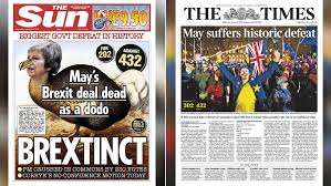 That this house notes with disgust the front page of the sun newspaper on friday 12 june 2020; What The Front Pages Say May S Brexit Deal Dead As A Dodo Cnn