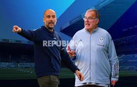 It doesn't matter where you are, our football streams are available worldwide. Leeds United Vs Man City Guardiola Adu Taktik Dengan Idola Republika Online
