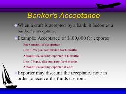 Financing Foreign Trade Ppt Download The payment is accepted and guaranteed by the bank as a time draft to be drawn on a deposit. financing foreign trade ppt download