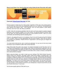 Confirm the recording settings and begin to record what you need. Screen Recorder With Audio Vidma Video Recorder By Vidmavideorecorder Issuu