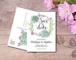 Grab a spot on all your loved ones' tight schedule by sending them a stunning save the date postcard. Cactus Save The Date Etsy