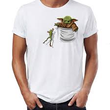 Pocket Baby Yoda Hunting Frog Star Wars T Shirt Pu27 Yoda T Shirt Mens Tshirts Star Wars Awesome