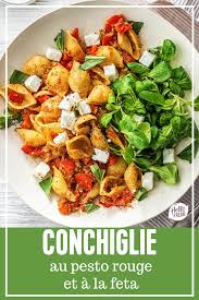 Conchiglie Met Rode Pesto En Feta Recept Hellofresh Recept Voedsel Ideeen Rode Paprika Pesto
